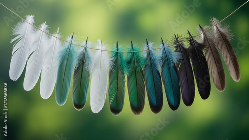 close up of clothes pegs on a clothesline