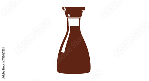 Soy Sauce Bottle Icon Graphic Illustration.