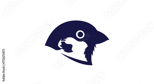 Clever negative space logo combining a penguin and polar bear.