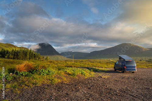 Van life in the nature, Isle of Skye. Scotland