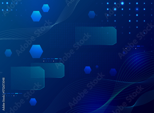 Modern abstract technical background with dark geometry curves