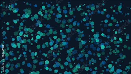 Abstract background with overlapping circles in shades of blue and green