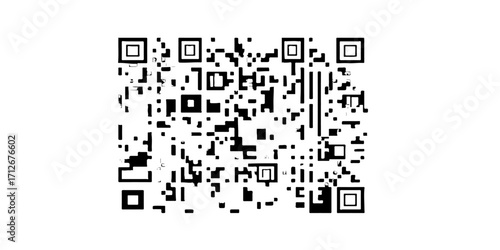 Vector qr code business. minimal thin line web icon set. Outline icons collection. Vector illustration. icon set with editable stroke. pattern, crossword, pixel, qr code, black, game, label, puzzle