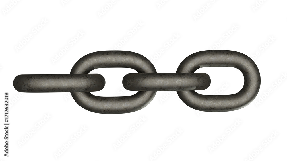 Obraz premium 3D Render of Black Metal Chain