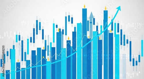 Visualizing Financial Market Trends Through Candlestick Charts and Line Graphs