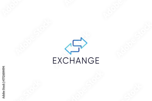 Free Download Stock exchange modern double arrow logo  - GFXLoad