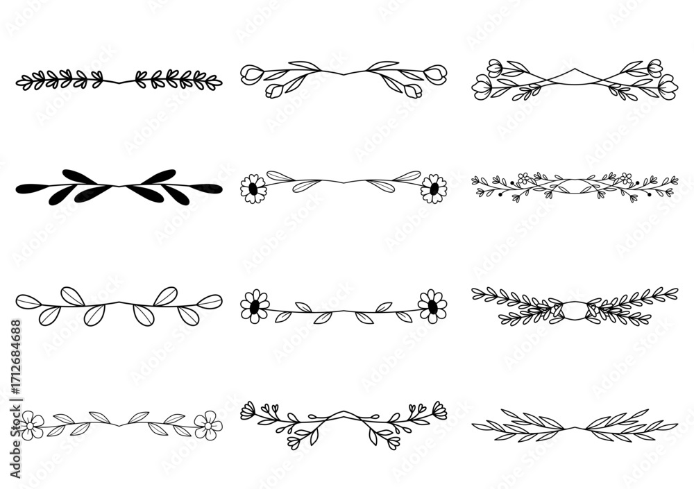 Obraz premium 0012 flower divider