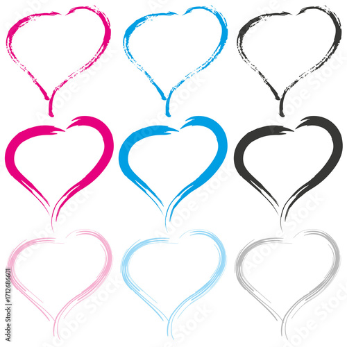 Cuori disegnati a mano