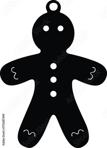 gingerbread man isolated on white
