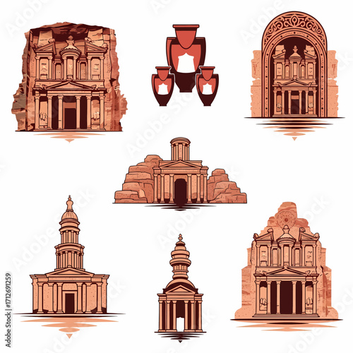 Ancient Petra City Nabataean Architecture Cultural Festival Celebration