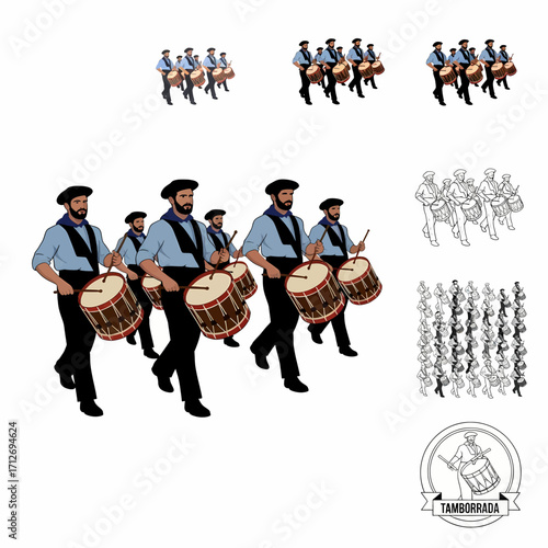 Marching Drummers Parade at Cultural Festival