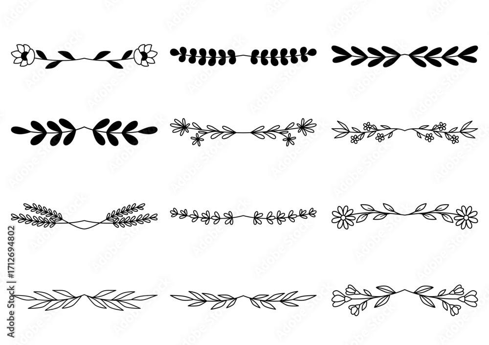 Obraz premium 0028 flower divider