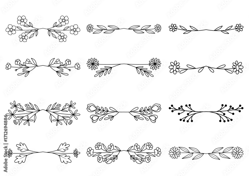 Obraz premium 0036 flower divider