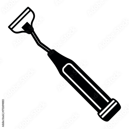 Vector art of dental mirror tool for oral examination, illustration design