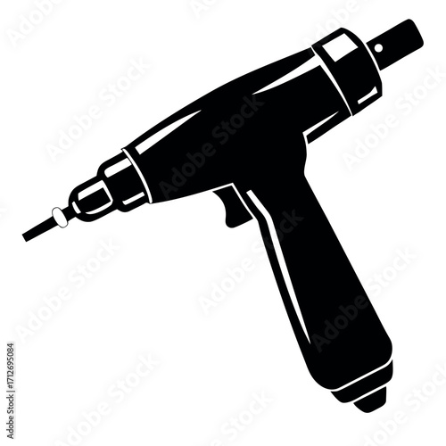 Vector art of electric drill, power tool, cordless, illustration design