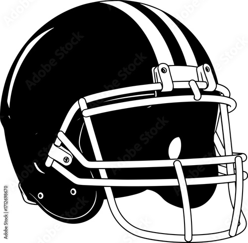 Classic american football helmet side view ready for game day action and sports enthusiasts
