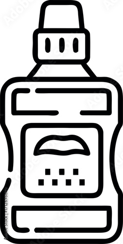 Vector art of mouthwash bottle icon illustration design