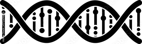 Abstract dna double helix structure symbol representing genetic code biology science and research innovation medical discovery