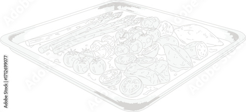 Vegetables, Asparagus, Tomatoes