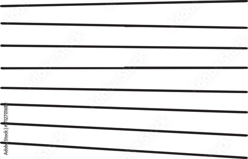 Parallel black lines on white background abstract