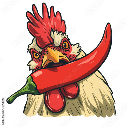 cartoon rooster spicy 