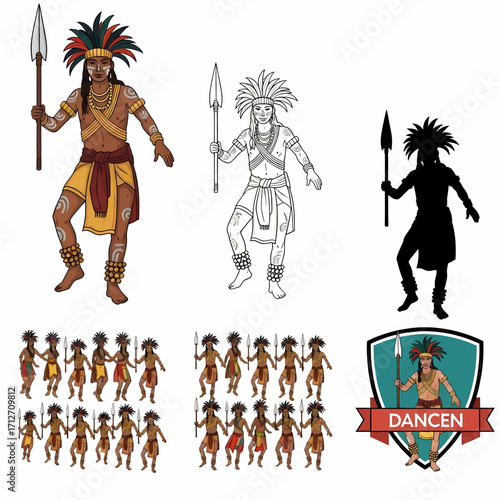 Vibrant Indigenous Celebration Featuring Traditional Dance Performance