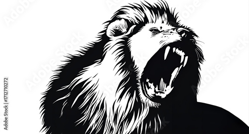 The courage of the lion, the king of the jungle