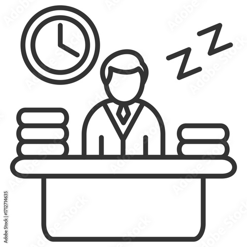 Overtime Outline Icon