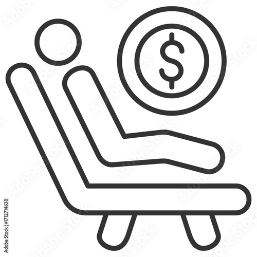 Passive Income Outline Icon