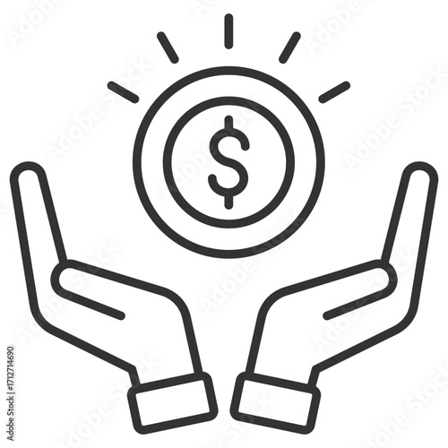 Savings Outline Icon