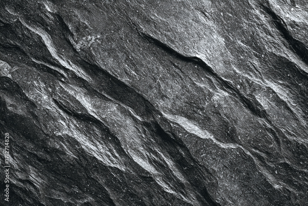 Naklejka premium Dark gray stone texture background natural rock surface pattern design