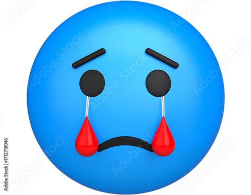 Sad emoticon with tears