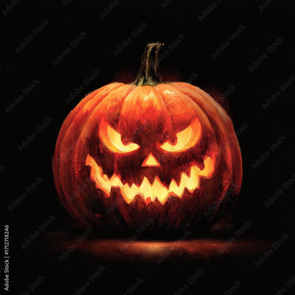 Fototapeta premium Dark Night Celebration of Mystery and Horror in a Graveyard Setting