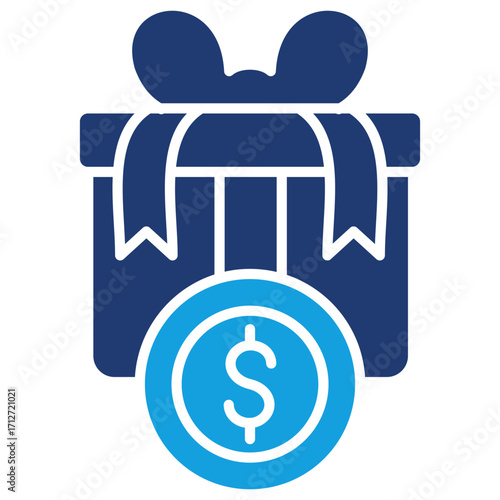 Bonus Flat Blue Icon
