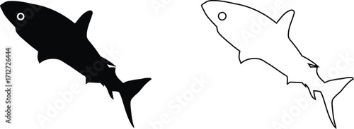 Fish Silhouettes Fish Silhouettes Koi Fish Silhouettes Set Of Cartoon Fish Silhouettes Cod vector Fish Silhouettes Eps 10