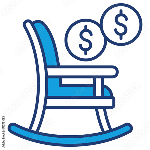 Pension Blue Icon