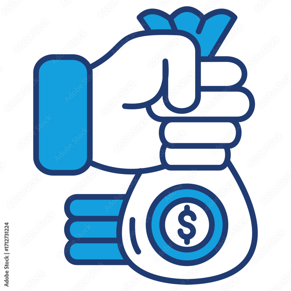 Obraz premium Commission Blue Icon