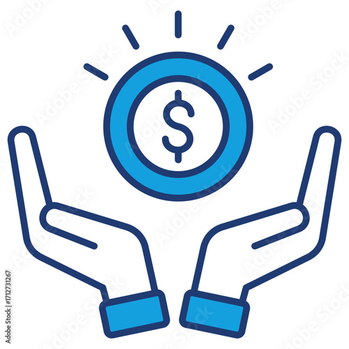 Savings Blue Icon
