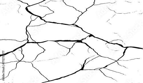 The cracks texture of dry earth. Grunge abstract background. Distressed vector overlay. stock illustration. Vector eps10