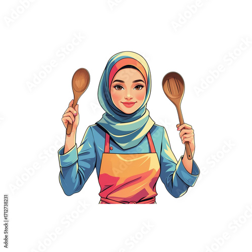 wooden kitchen utensils