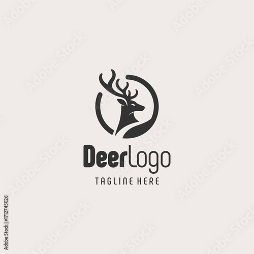 Original Deer Silhouette Logo Icon