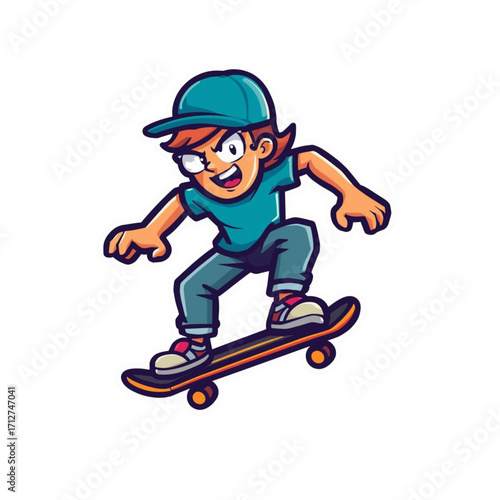 boy on  skateboard