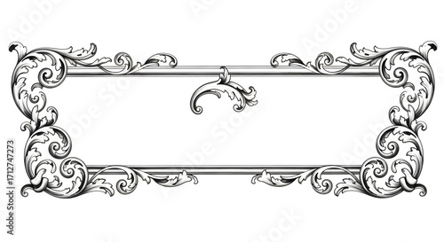 decorative frame with floral ornament