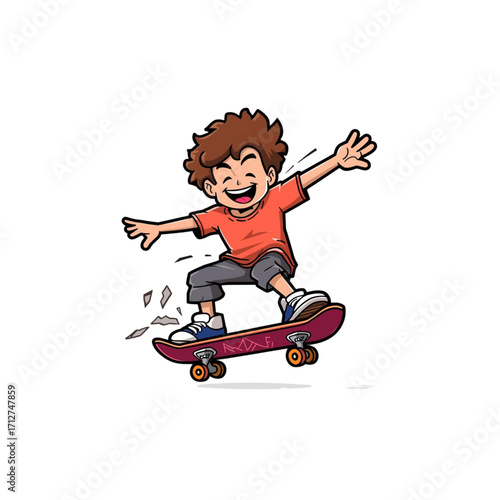 boy with skateboard