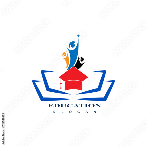 Education logo design vector template