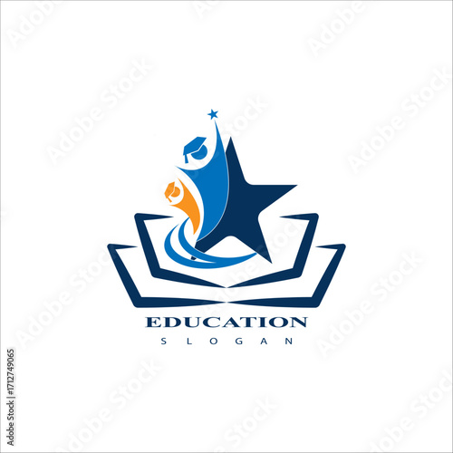 Education logo design vector template