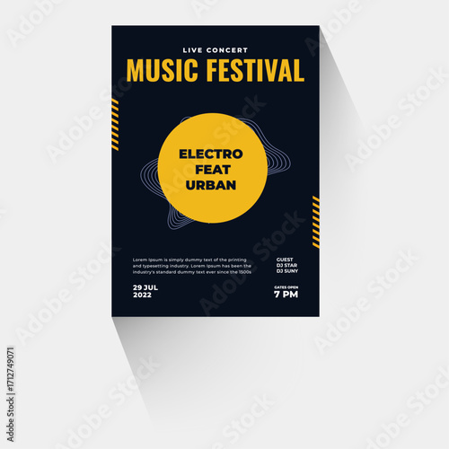 Creative music event poster design for music events and festival events.