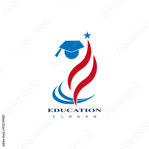Education logo design vector template