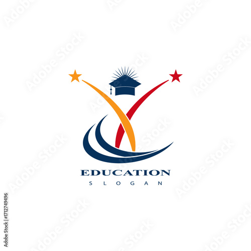 Education logo design vector template