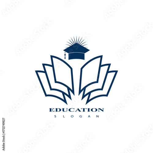 Education logo design vector template